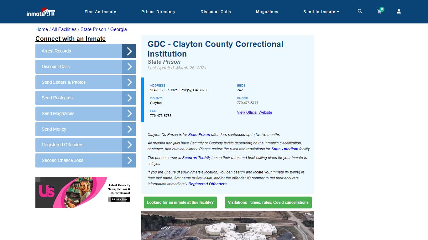 GDC - Clayton County Correctional Institution & Inmate Search ...